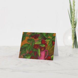Broc de carte pour notes de prunes