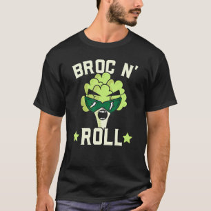 Broc N' Roll Broccoli Vegan Vegetarisch Gezond T-shirt