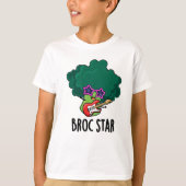 Broc Star Grappige Broccoli Rockster Woordgrap T-shirt (Voorkant)