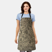 Brocade All-Over Print Apron Schort (Gedragen)