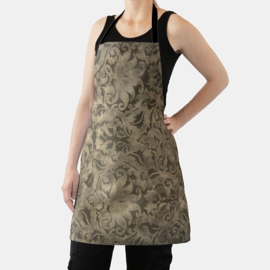 Brocade All-Over Print Apron Schort (Insitu)