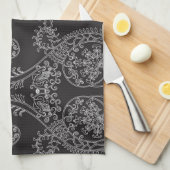 Brocade pattern theedoek (Quarter Fold)