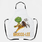 Brocco Lee kungfu Broccoli All-Over Print Apron Schort (Voorkant)
