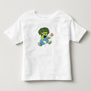 Broccoli als muzikant met gitaar kinder shirts