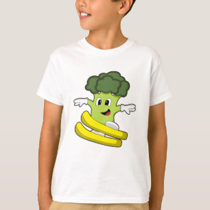 Broccoli as Skier with Ski T-shirt