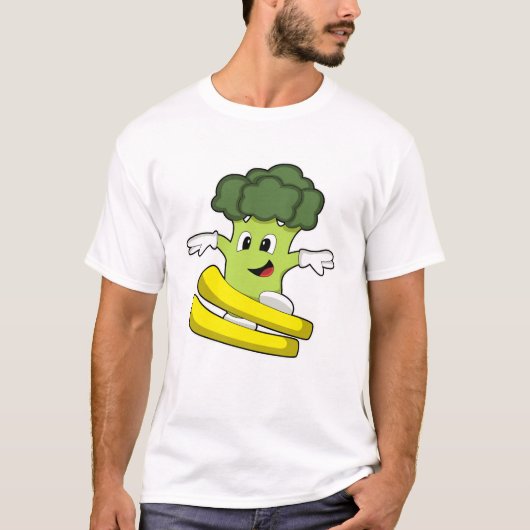 Broccoli as Skier with Ski T-shirt (Voorkant)