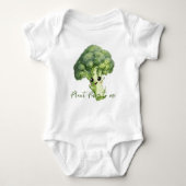Broccoli bewerkbare vegan baby grappige outfit romper (Voorkant)