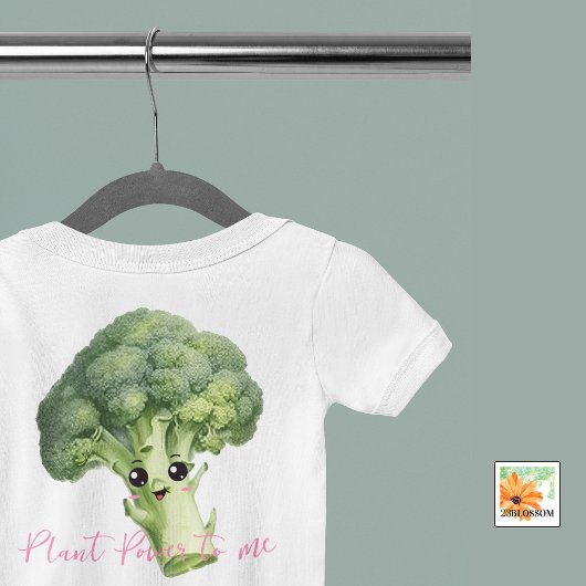 Broccoli bewerkbare vegan baby grappige outfit romper