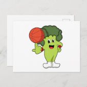 Broccoli bij Basketbalsporten Briefkaart (Voorkant / Achterkant)