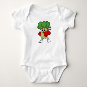 Broccoli bij Boxing met Boxing-handschoenen Romper