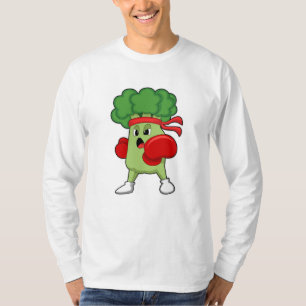 Broccoli bij Boxing met Boxing-handschoenen T-shirt