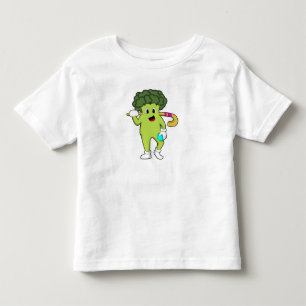 Broccoli bij Hockey met Hockey bat Kinder Shirts