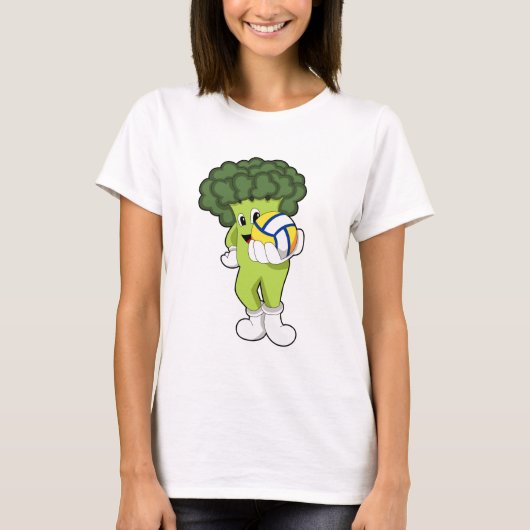 Broccoli bij Volleybalsport T-shirt (Voorkant)