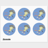 'Broccoli Bruno' Glanzende ronde Sticker (Vel)
