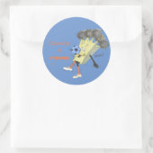 'Broccoli Bruno' Glanzende ronde Sticker (Tas)