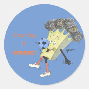 Broccoli Bruno Glossy Round Sticker