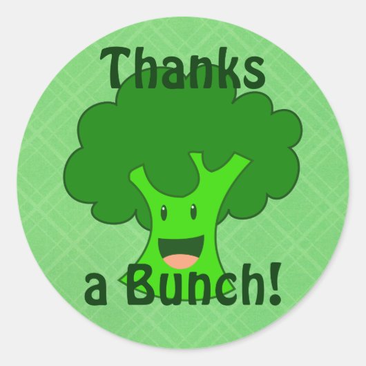 Broccoli Bunch Ronde Sticker (Voorkant)