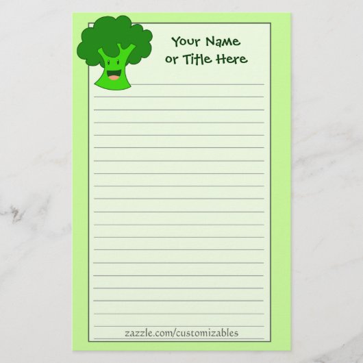 Broccoli Bunch Stationery Briefpapier (Voorkant)