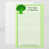 Broccoli Bunch Stationery Briefpapier (Voorkant / Achterkant)
