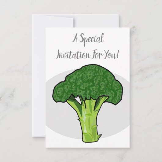 Broccoli cartoon illustratie kaart (Achterkant)