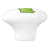 Broccoli cartoon illustratie keramische knop (Zijkant)