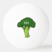 Broccoli cartoon illustratie pingpongballen (Achterkant)