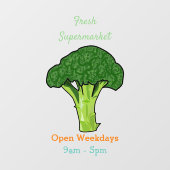 Broccoli cartoon illustratie raamsticker (Vel)