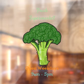 Broccoli cartoon illustratie raamsticker (Vel 2)