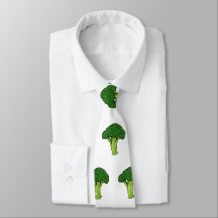 Broccoli cartoon illustratie stropdas