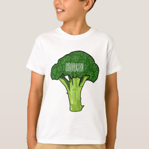 Broccoli cartoon illustratie t-shirt