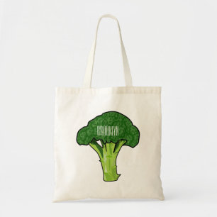 Broccoli cartoon illustratie tote bag