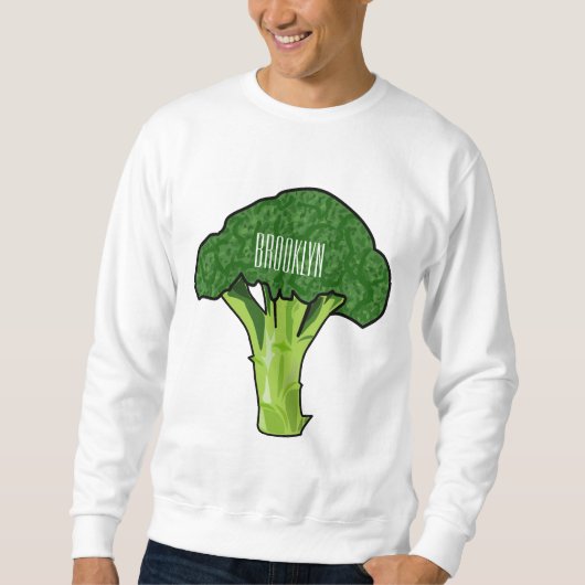 Broccoli cartoon illustratie trui (Voorkant)