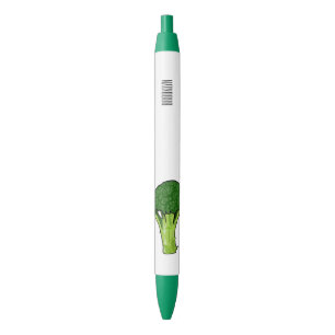 Broccoli cartoon illustratie zwarte inkt pen