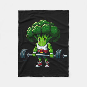 Broccoli Deadlift Gewichtheffen Gym Vegan T-shirt Fleece Deken