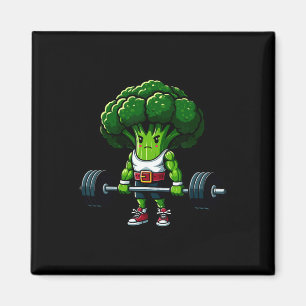 Broccoli Deadlift Gewichtheffen Gym Vegan T-shirt  Magneet