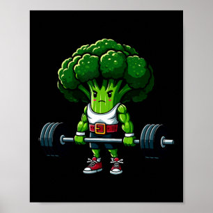 Broccoli Deadlift Gewichtheffen Gym Vegan T-shirt Poster