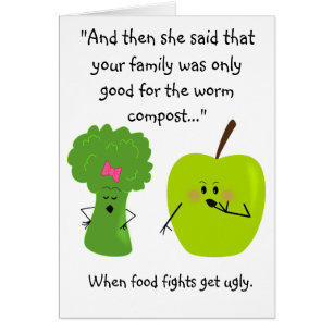 Broccoli en Apple Funny Earth Day Card