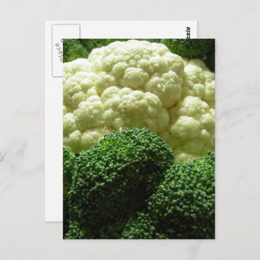 Broccoli en bloemkool briefkaart (Voorkant / Achterkant)