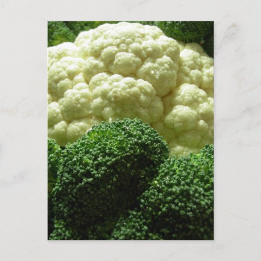 Broccoli en bloemkool briefkaart (Voorkant)