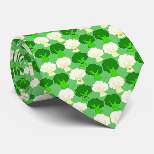 Broccoli en bloemkool Stropdas (Opgerold)