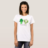 Broccoli- en bloemkool-vrienden t-shirt (Voorkant volledig)