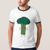 Broccoli Flexibele groene groente met groene boomk T-shirt (Voorkant)