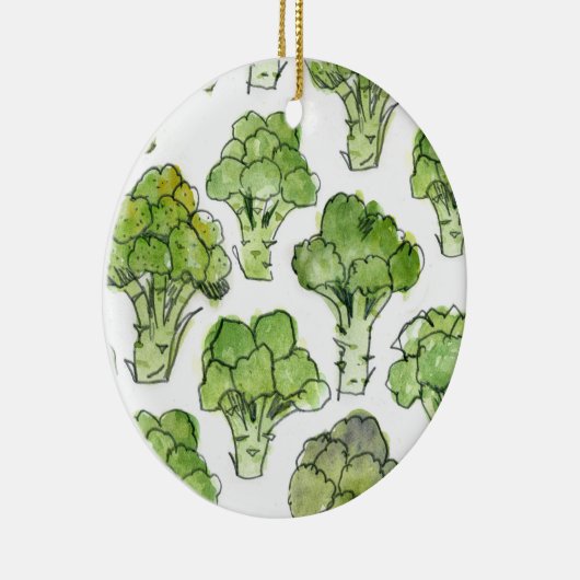 Broccoli - Formeel Keramisch Ornament (Rechts)