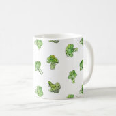 Broccoli - Gestreept - Open Koffiemok (Voorkant rechts)