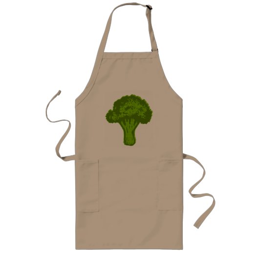 Broccoli Grafisch Lang Schort (Voorkant)