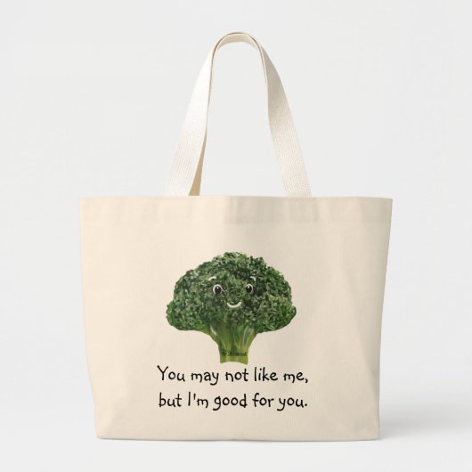 Broccoli Grote Tote Bag (Voorkant)