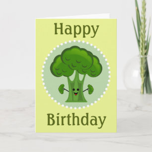 Broccoli Happy Birthday Kaart