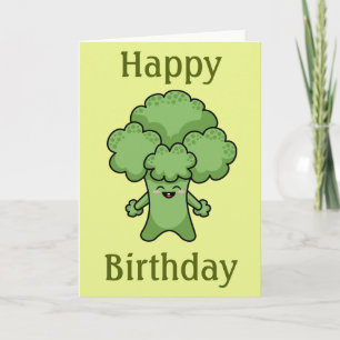 Broccoli Happy Birthday Kaart