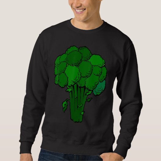 Broccoli Is Life Fun Graphic Vegetable Trui (Voorkant)