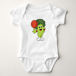 Broccoli op Basketball Sports Romper